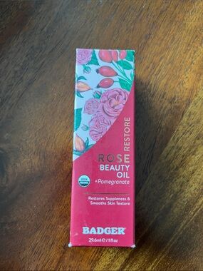 Badger Rose Beauty Oil + Pomegranate - Pink Red Packaging